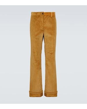 Miu Miu Corduroy Flared Trousers - Yellow
