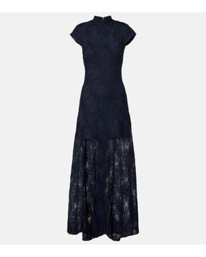 ROTATE BIRGER CHRISTENSEN Floral Mesh Gown - Blue