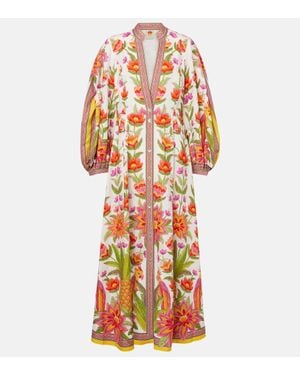FARM Rio Ararais Linen-Blend Maxi Dress - Multicolor