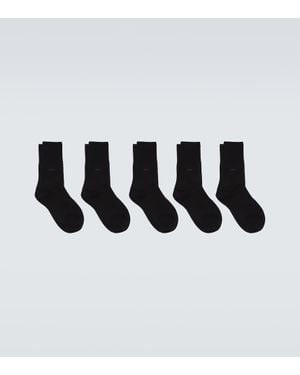 CDLP Set Of 5 Logo Socks - White