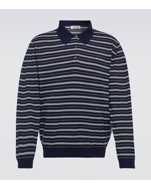 Miu Miu Polo De Mezcla De Algodon A Rayas - Azul
