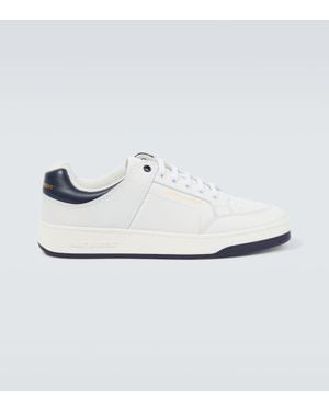 Saint Laurent Leder-Sneaker Mit Logo Sl/61 - Weiß