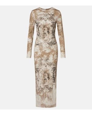 Jean Paul Gaultier Midikleid Medaillon Aus Jersey - Natur