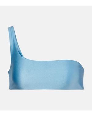 JADE Swim Eliza One-Shoulder Bikini Top - Blue