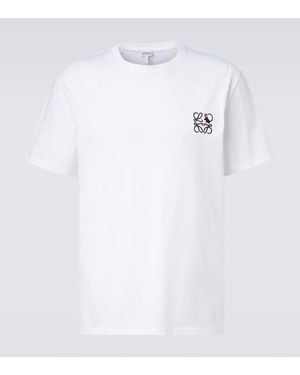 Loewe X Louis Wain Camiseta De Jersey De Algodon Con Anagrama - Blanco