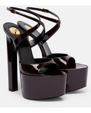 Women's Saint Laurent Sandal heels | Lyst