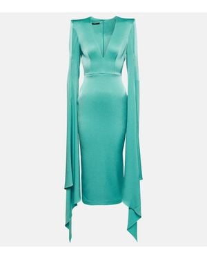 Alex Perry Crepe Midi Dress - Green