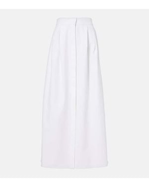 Max Mara Maxirock Aus Gabardine - Weiß