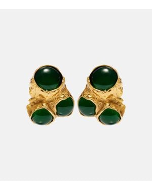 Saint Laurent Bubble Clip-On Earrings - Green