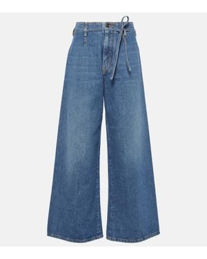 Etro High-Rise Wide-Leg Jeans - Blue