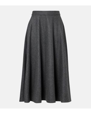 Max Mara Midirock Betulla Aus Wollflanell - Grau