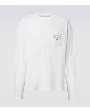 Acne Studios Longsleeve Aus Einem Baumwollgemisch - Weiß