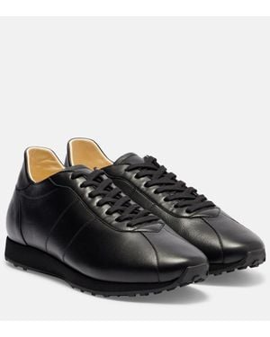 The Row Mica Leather Trainers - Black