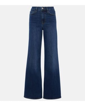 FRAME Le Palazzo High-Rise Flared Jeans - Blue