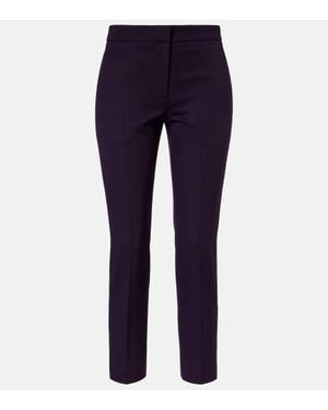 McQueen Wool Slim Trousers - Blue