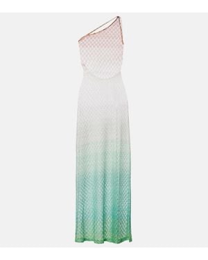 Missoni One-Shoulder-Maxikleid Aus Haekelstrick - Weiß