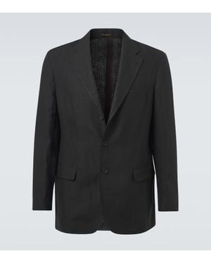 Rubinacci Linen Blazer - Black