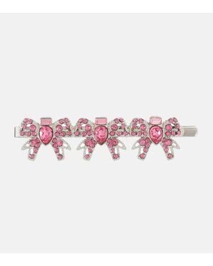 Miu Miu Haarspange Mit Kristallen - Pink