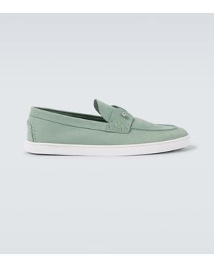 Christian Louboutin Slip-Ons Chambeliboat Aus Leder - Grün