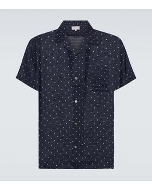 Derek Rose Hemd Milan 22 Aus Leinen - Blau
