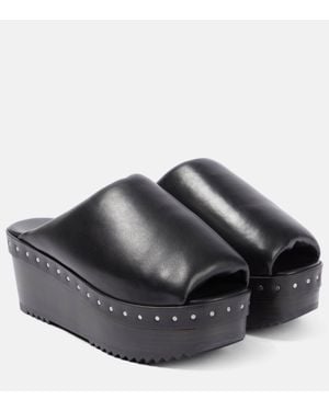 Rick Owens Platform Clog Mules - Black