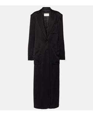 Dries Van Noten Rougie Crepe Satin Coat - Black