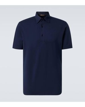 Loro Piana Polohemd Aus Baumwoll-Jersey - Blau
