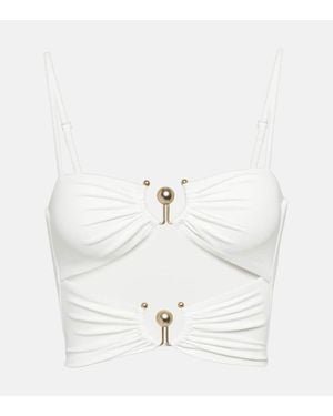 Christopher Esber Bikini-Oberteil Pierced Orbit - Weiß