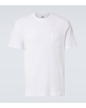 Fedeli T-Shirt Aus Baumwollfrottee - Weiß