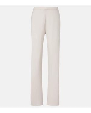 Extreme Cashmere Gerade Hose Rush Aus Einem Kaschmirgemisch - Weiß