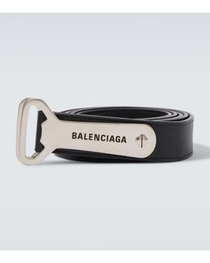 Balenciaga Bottle Opener 11 Leather Belt - Metallic