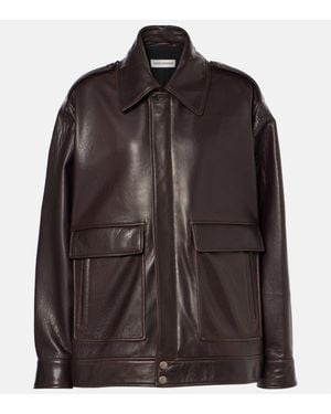 Nour Hammour Drey Leather Jacket - Black