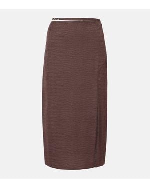 Jacquemus Midirock Notte Aus Satin - Braun