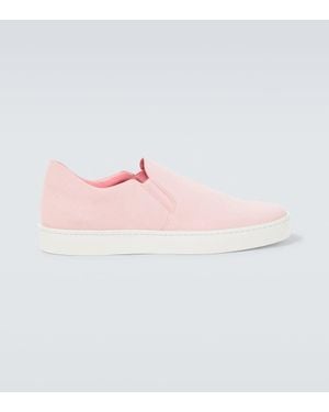 Manolo Blahnik Slip-Ons Nadores Aus Veloursleder - Pink
