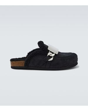 JW Anderson Slippers Aus Veloursleder - Schwarz