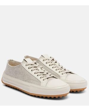 Tod's Sneakers Mit Leder - Weiß