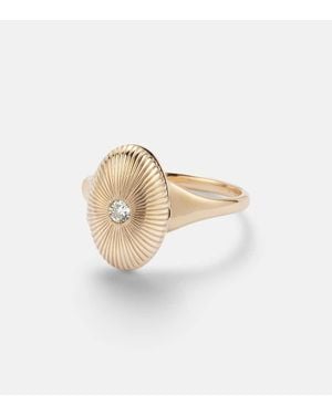 PERSÉE Ring Aus 9Kt Gelbgold Mit Diamant - Weiß