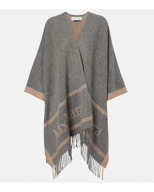 コート MAX MARA Chalk Jacquard Cape Max Mara Chalk Jacquard Cape in White | Lyst