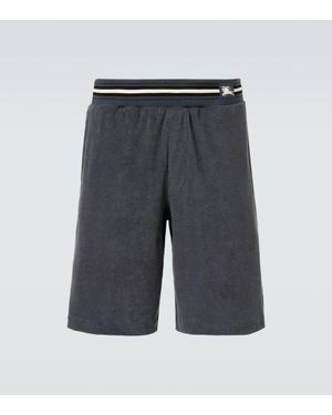 Burberry Ekd Cotton Terry Shorts - Grey