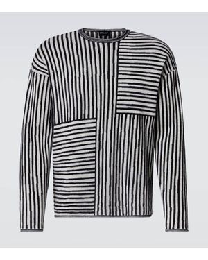 Giorgio Armani Pullover Aus Jacquard - Schwarz