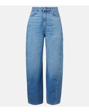 Givenchy High-Rise Barrel Jeans Cocoon - Blau