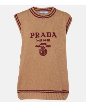 Fendi Cappuccino Cashmere Vest in Gray | Lyst