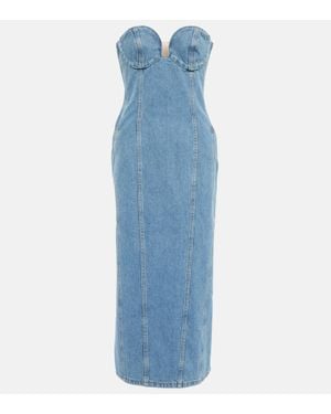 Magda Butrym Denim Bustier Dress - Blue