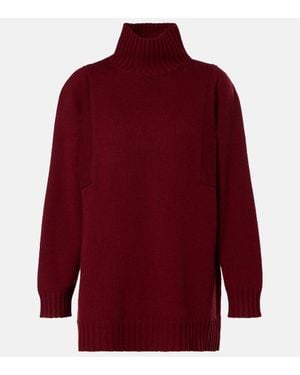 Max Mara Rollkragenpullover Aus Kaschmir - Rot