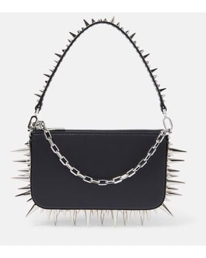 Christian Louboutin Loubila Mini Spiked Leather Shoulder Bag - Blue