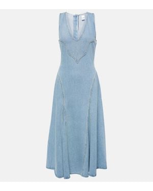 RE/DONE Abito Midi Western - Blu
