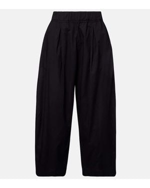 Velvet Pantalones Anchos Sophia De Popelin De Algodon - Azul