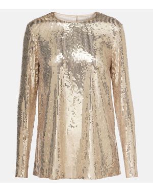 Dolce & Gabbana Top Mit Pailletten - Natur