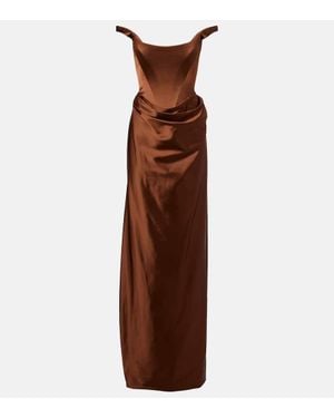 Vivienne Westwood Robe Nova Camille Aus Satin - Braun