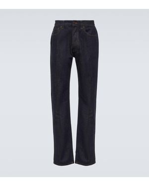 Loro Piana Kamen High-Rise Slim Jeans - Blue